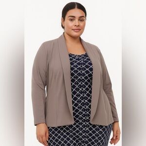 Premise Studio Taupe Plus Size Blazer